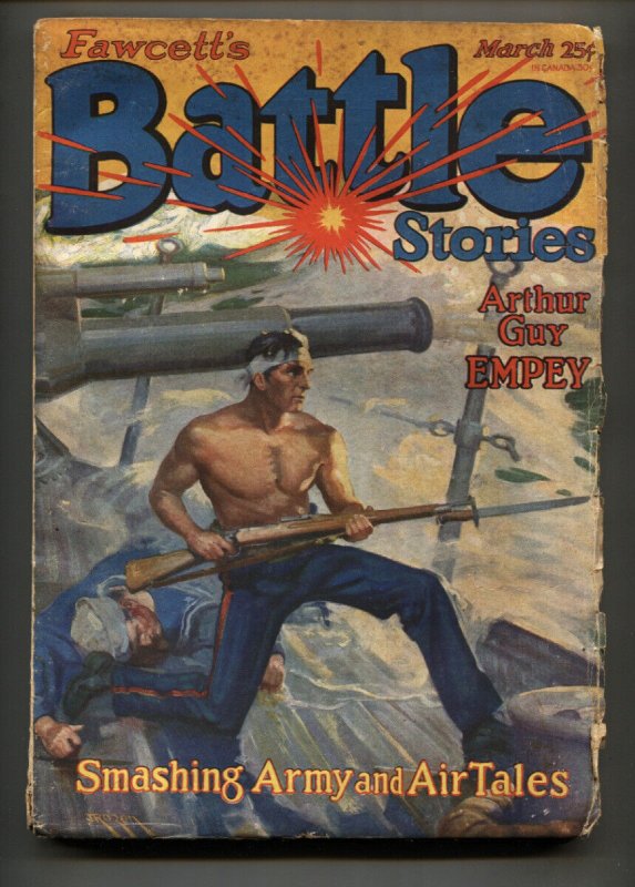 Battle Stories 3/1928-Pulp Magazine-Terrance X. O'Leary-RARE