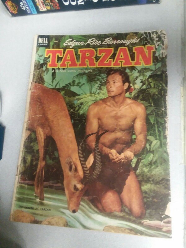 Tarzan #44 dell comics 1953 golden age Lex Barker photo cover jungle adventure