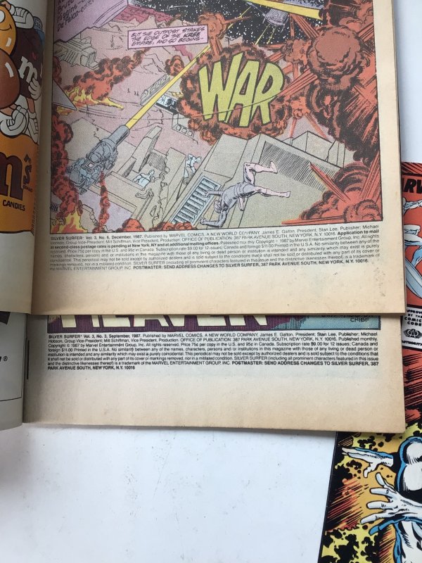 Silver Surfer #3, 6, 13 & 14 (1987-88) Lot of 4 Marvel Comics