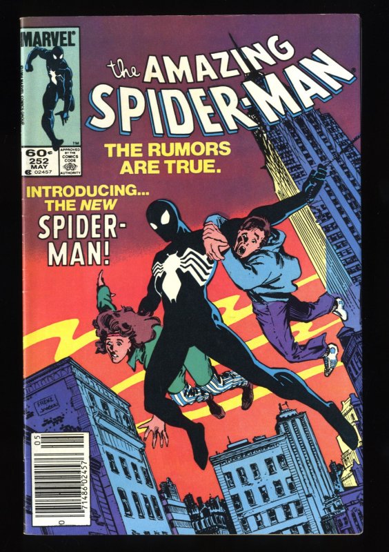 Amazing Spider-Man #252 FN/VF 7.0 Newsstand Variant 1st Black Costume!