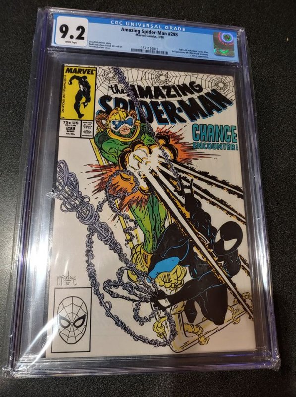 Amazing Spider-Man #298 CGC 9.2  - 1st App of Eddie Brock in Cameo -