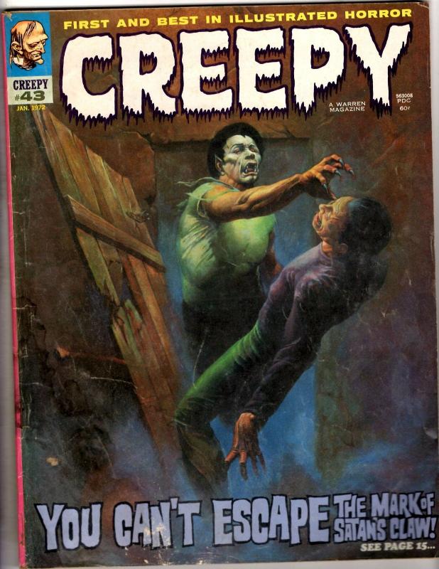 Lot Of 2 Creepy Comic Book Magazines # 38 & 43 Horror Fear Scary Warren VG YY1