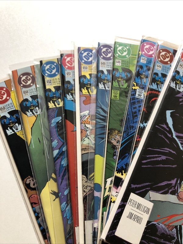 BATMAN DETECTIVE COMICS Lot 10 #643-646 649-652 658 659  (1993-93) Dc Comics