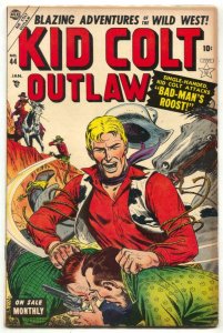 Kid Colt Outlaw #44 1955- Black Rider- Atlas Western FN-