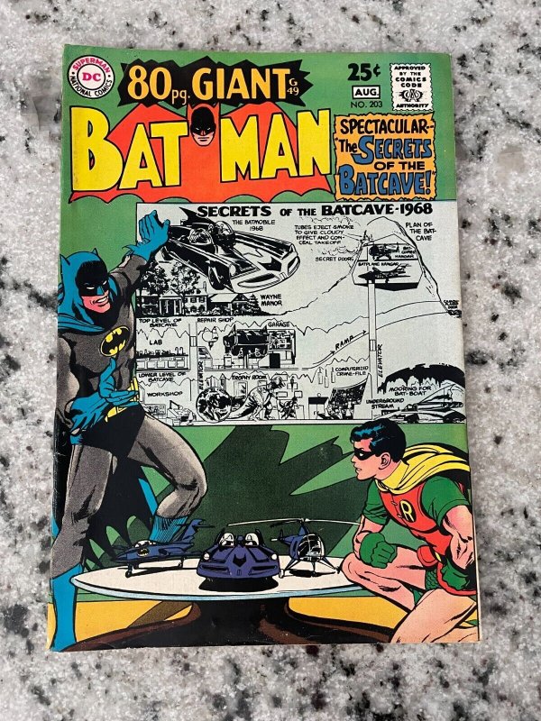 Batman #203 VF/NM DC Comic Book Superman Flash Justice League Joker Gotham 6 MS2