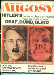 ARGOSY-FEB 1970-NAZI -HITLER DEATH ISSUE-KEY ISSUE-pr/fr 