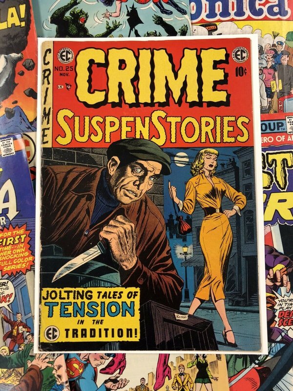 Crime Suspenstories #25 VG/F 5.0 ec comic JACK KAMEN 1954 golden age HORROR