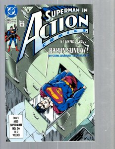 12 Superman Action Comics # 663 664 665 666 667 668 669 670 671 672 673 674 GK50