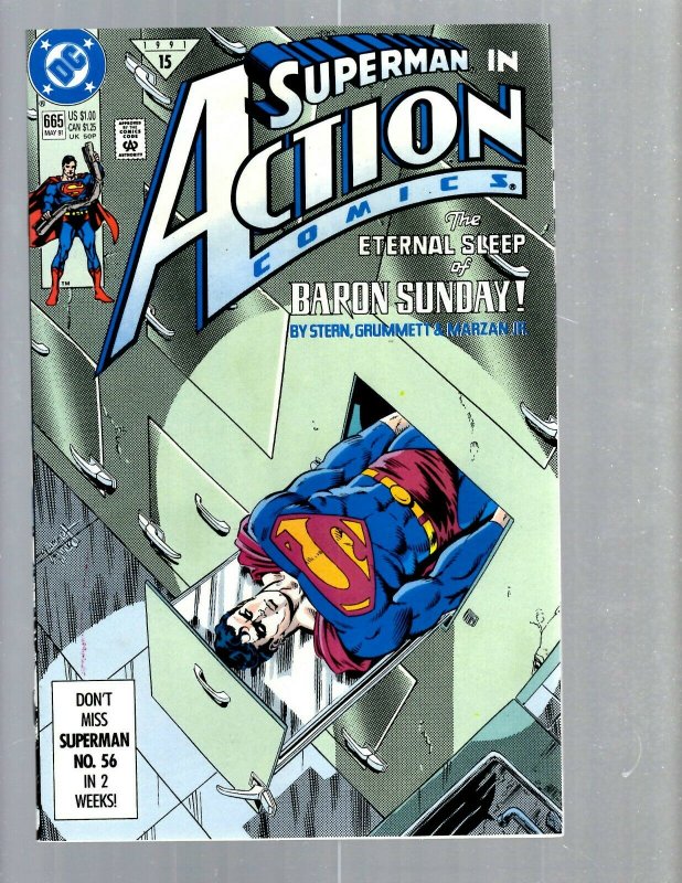 12 Superman Action Comics # 663 664 665 666 667 668 669 670 671 672 673 674 GK50