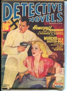 Detective Novels 6/1944-Nazi villian cover-Candid Camera Kid-hero pulp-VG 