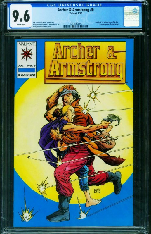 ARCHER AND ARMSTRONG #0-CGC 9.6 First appearance Valiant comic book - 2041560003