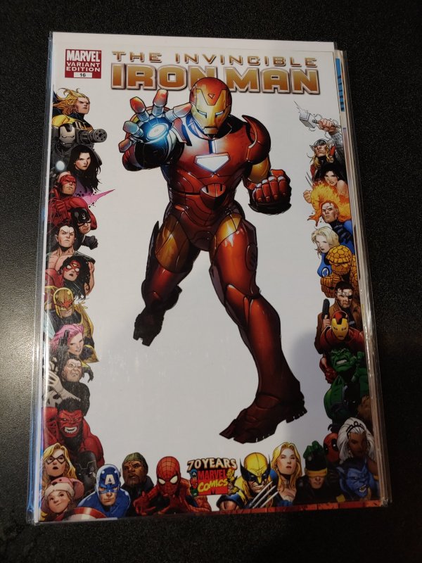 INVINCIBLE IRON MAN # 16 * 70th ANNIVERSARY PICTUREFRAME VARIANT * MARVEL COMICS