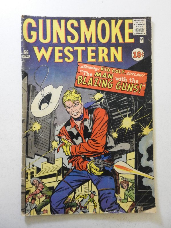 Gunsmoke Western #66 (1961) GD/VG Condition moisture stains