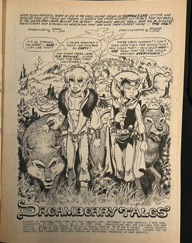 WARP GRAPHICS ELFQUEST #7 VF THE DREAMBERRY TALES 1980