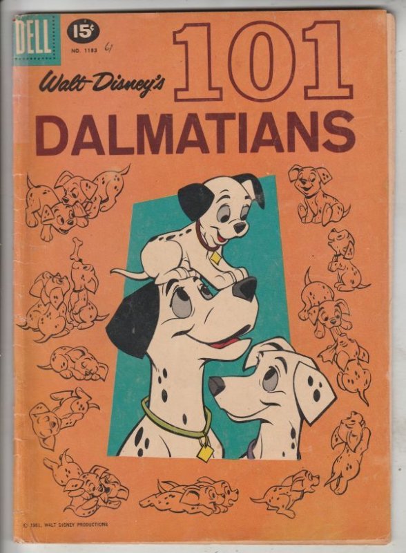 Four Color #1183 (Mar-61) VG/FN Mid-Grade 101 Dalmations, Roger, Pongo, Perdi...