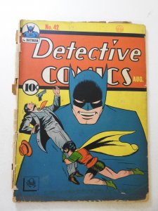 Detective Comics #42 (1940) FR/GD Cond 1/2 book-length cumulative spine split