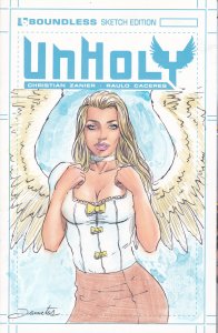 Boundless Comics Unholy #1 Sketch Cover Christine Painted by Jonatas