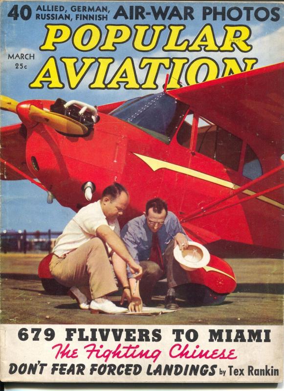 Popular Aviation 3/1940- photo cover-WWII info-air-war photosr-VG