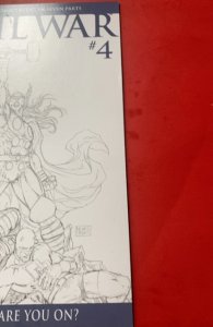 Civil war #4 Micheal turner Thro sketch variant