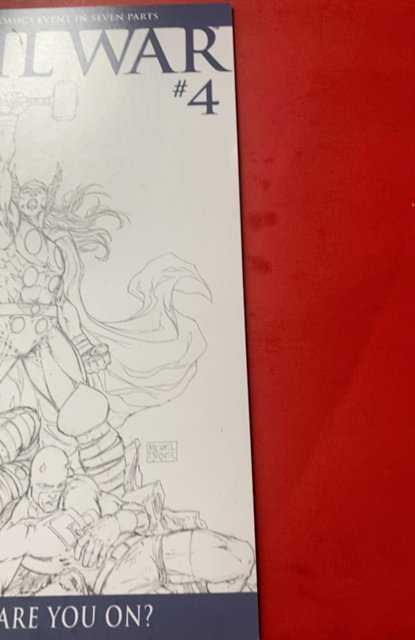 Civil war #4 Micheal turner Thro sketch variant
