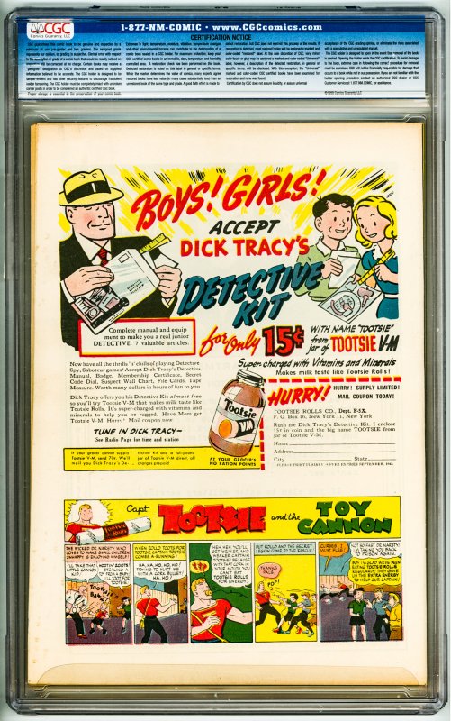 Buzzy #1 (1944) CGC 9.0! White Pages! Carson City Pedigree!