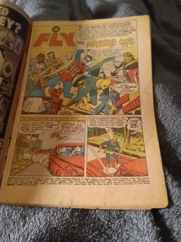 ADVENTURES OF THE FLY #8 archie mighty comics 1960 1st SA Shield / Bondage Cover