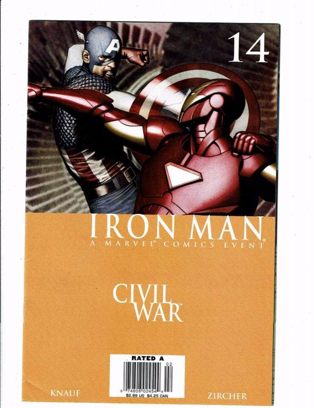 Lot Of 2 Iron Man Marvel Comic Books # 13 14 Civil War Captain America J123