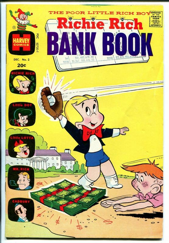Richie Rich Bank Book  #2 1972-Harvey-bbaseball cover-FN