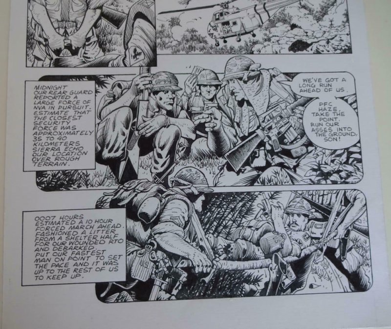 DON LOMAX Original Art, Vietnam Journal #8 pg 14, Brain Dead Horror,Caliber,2011