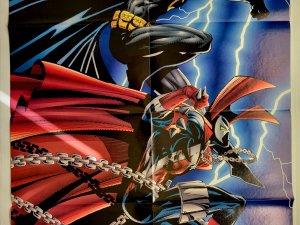 Vintage 1994 Batman x Spawn Todd McFarlane DC + Image Comics 25” x 19.75” Poster