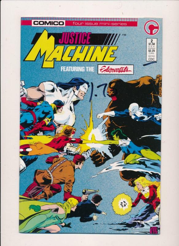 Comico Lot of 3 Comics Justice Machine #1, #2, #4  VERY FINE (HX868) 