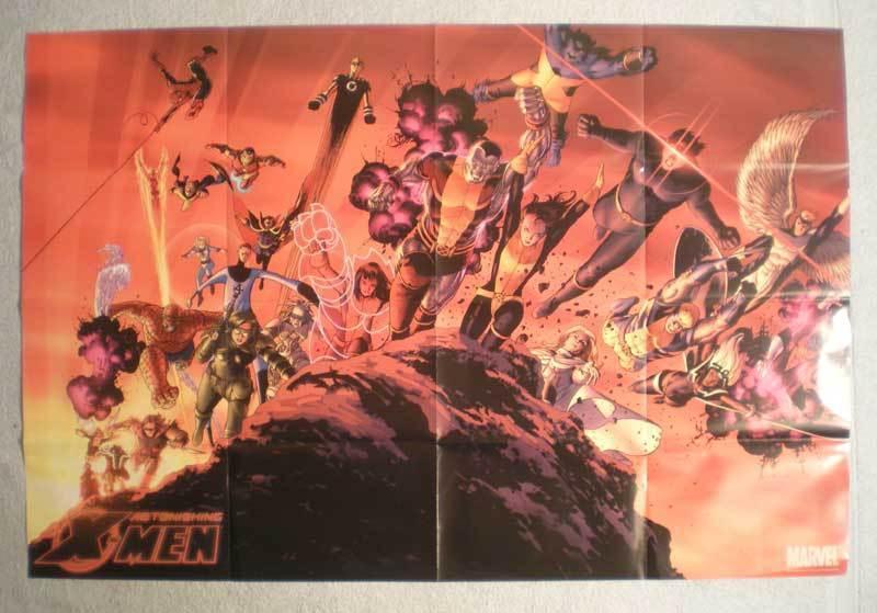 ASTONISHING X-MEN Promo Poster, 36x24, 2008, Unused, more Promo in store