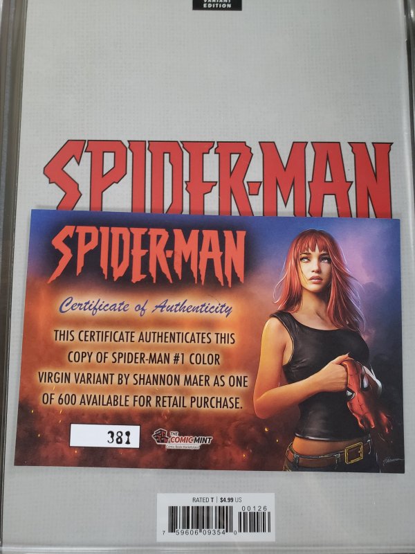 Spider-Man 1 CGC 9.8 comic mint exclusive virgin variant only 600 copies