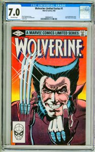 Wolverine #1 (1982) CGC 7.0! OW Pages! 1st solo Wolverine comic!