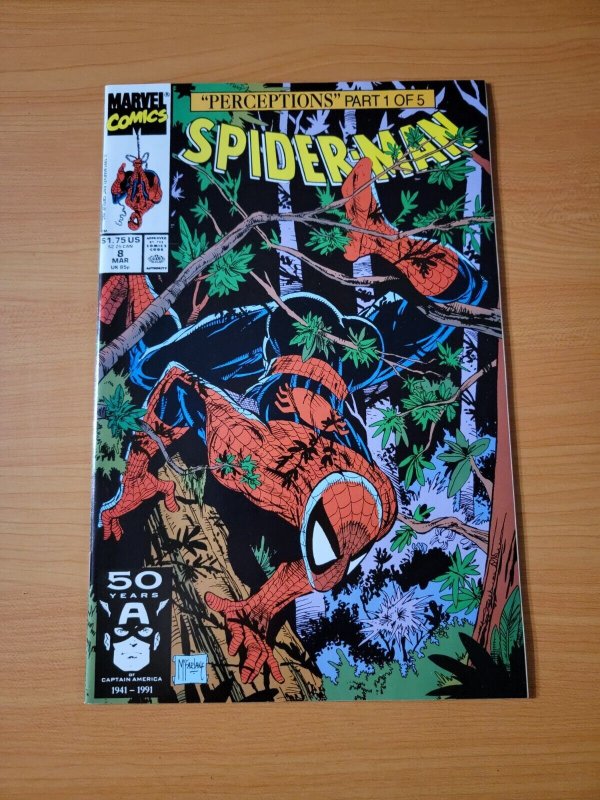 Spider-Man #8 Direct Market Edition ~ NEAR MINT NM ~ 1991 Marvel Comics