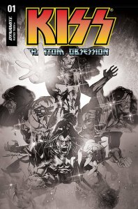 Kiss Phantom Obsession #1 Cover K 1:40 Sayger B&W Variant Dynamite 2021 EB113