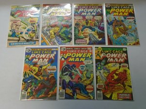 Luke Cage Power Man lot 14 diff 25c covers from #20-34 avg 5.0 VG FN (1974-76)