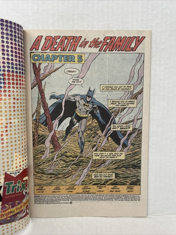 Batman #428 Death In The Family  Newsstand 