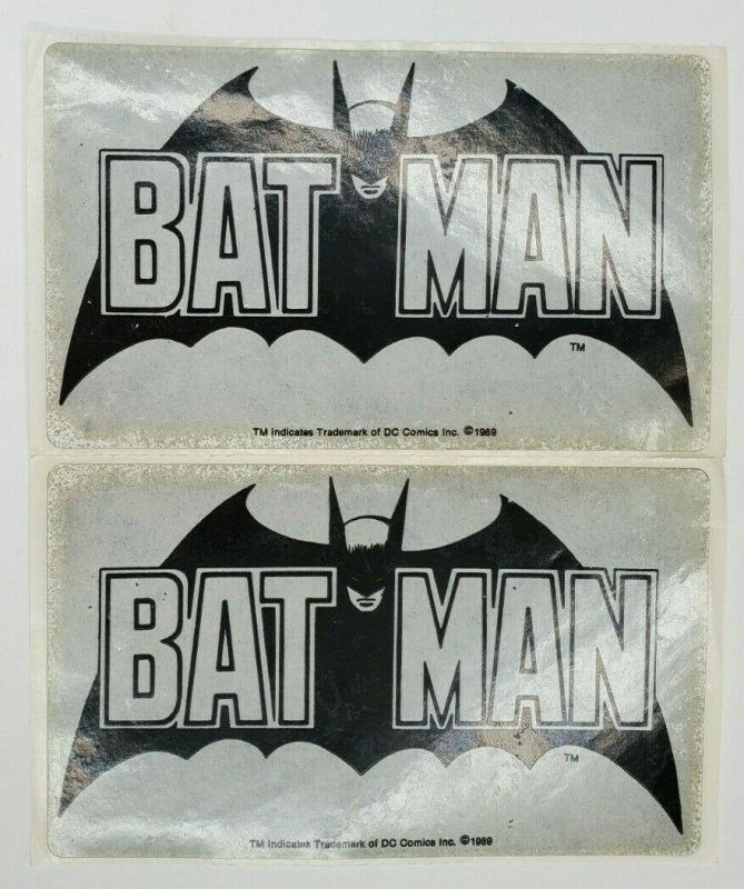  Batman Stickers Vintage 1989 DC comics lot of 2  