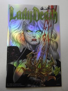 Lady Death #1 25th Anniversary Emerald Holo Foil Edition NM Cond! Signed W/ COA!