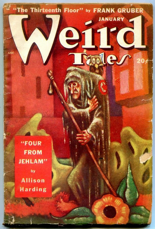 Weird Tales Pulp January 1948- Thirteenth Floor- Four from Jehlam G/VG