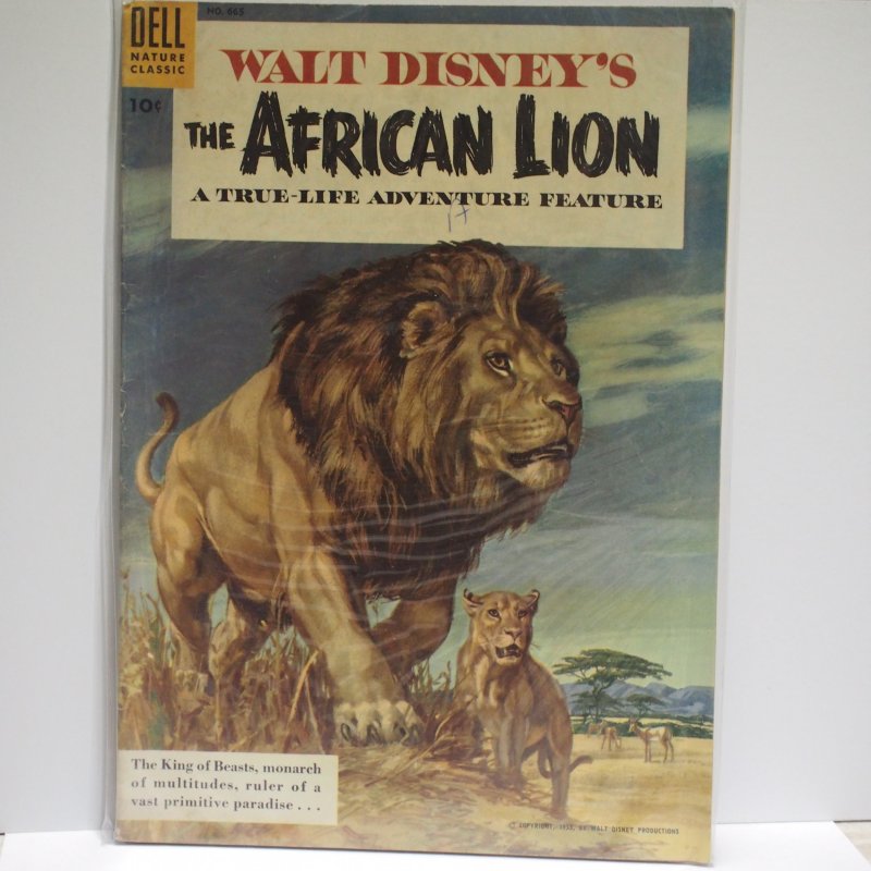 Four Color #665 (1955) The African Lion A True Life Adventure Very Fine