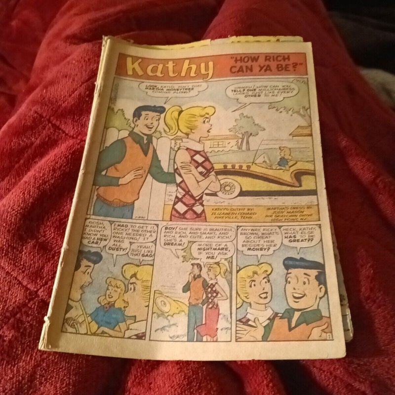 Kathy Comics 3, 7 & 15 atlas marvel comic 1962 gga Paper Dolls Stan Lee Goldberg