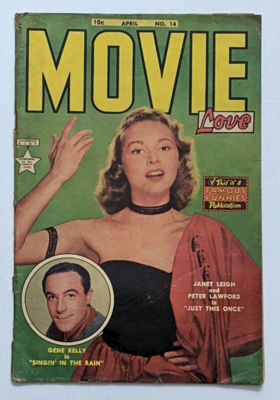 Movie Love #14 (Apr 1952, Eastern Color) G/VG 3.0 Janet Leigh Gene Kelly photo  