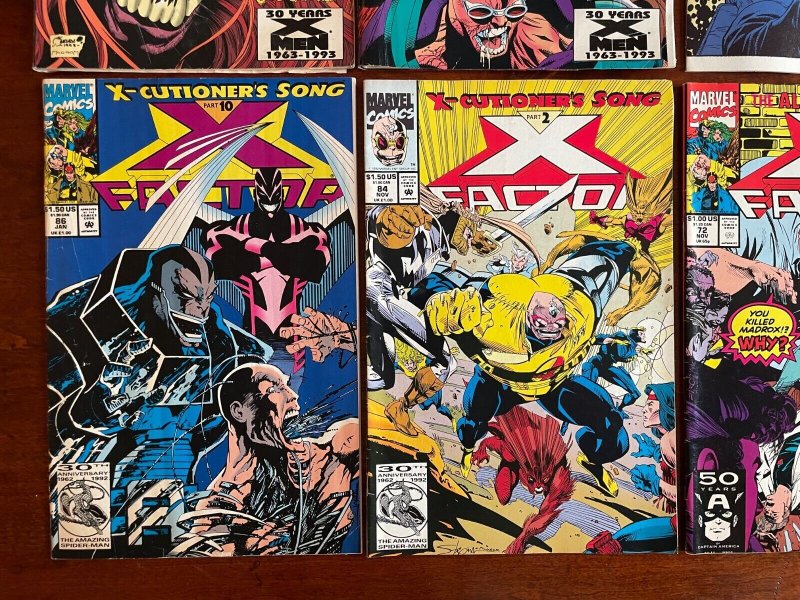 6 X-Factor Marvel Comic Books # 72 84 86 87 88 89 X-Men Wolverine Storm 30 J817