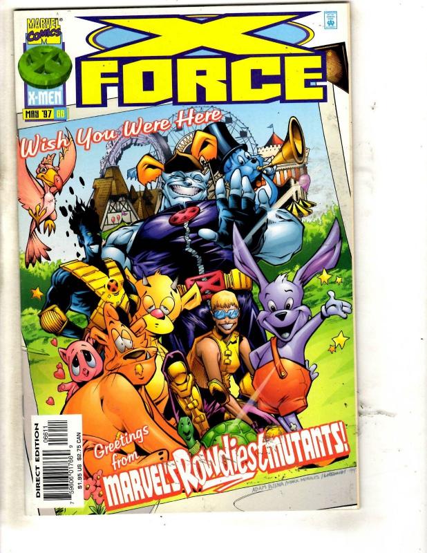 Lot Of 10 X-Force Marvel Comic Books # 66 67 68 69 70 71 72 73 74 75 Domino JD4