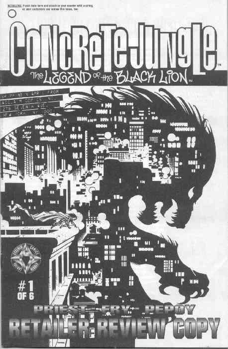 Concrete Jungle: The Legend of the Black Lion Ashcan #1 VF ; Acclaim | Retailer 