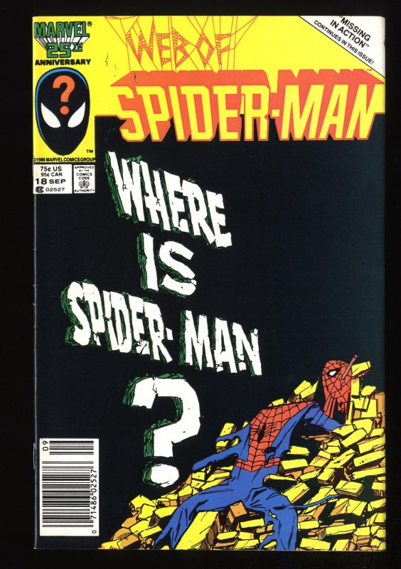 Web of Spider-Man #18 VF 8.0 1st Eddie Brock!