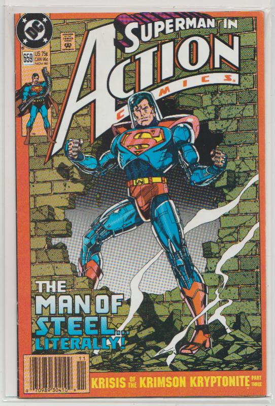 SUPERMAN IN ACTION COMICS #659 - MAN OF STEEL BAGGED & BOARDED - DC COMICS