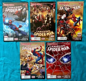 Amazing Spider-Man LOT #11-15 - Olivier Coipel Cover Art. (9.0/9.2) 2015